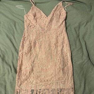 Pink lace Akira dress
